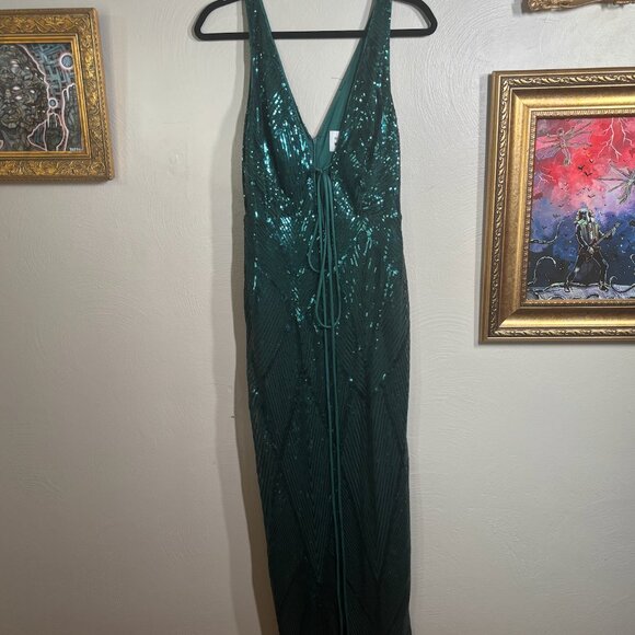 Hello Molly Emerald Green Sequin Dress - Picture 2 of 2